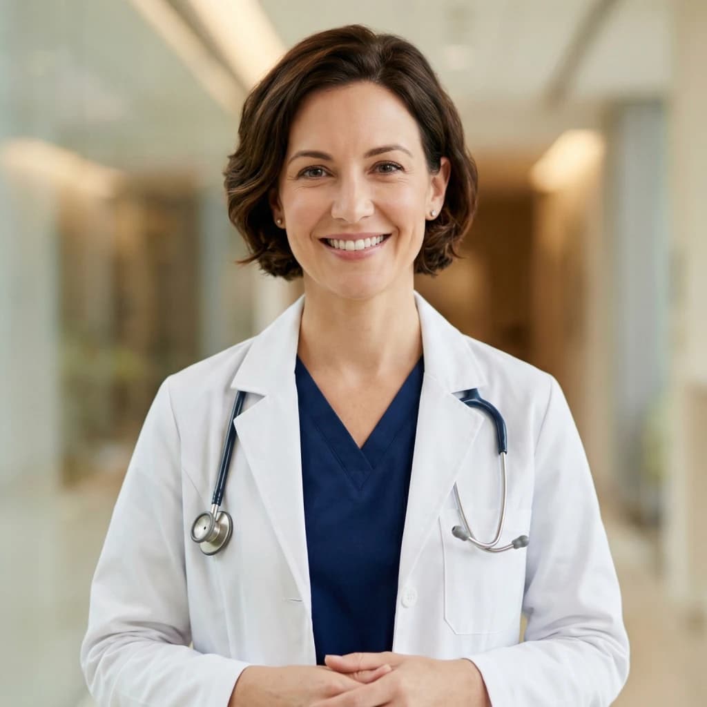 AI-generated professional headshot for a doctor
